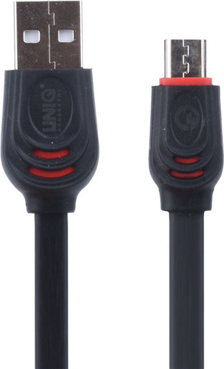 UNIQ Accessory Micro USB Kabel Fast charging data transfer 2M - Zwart
