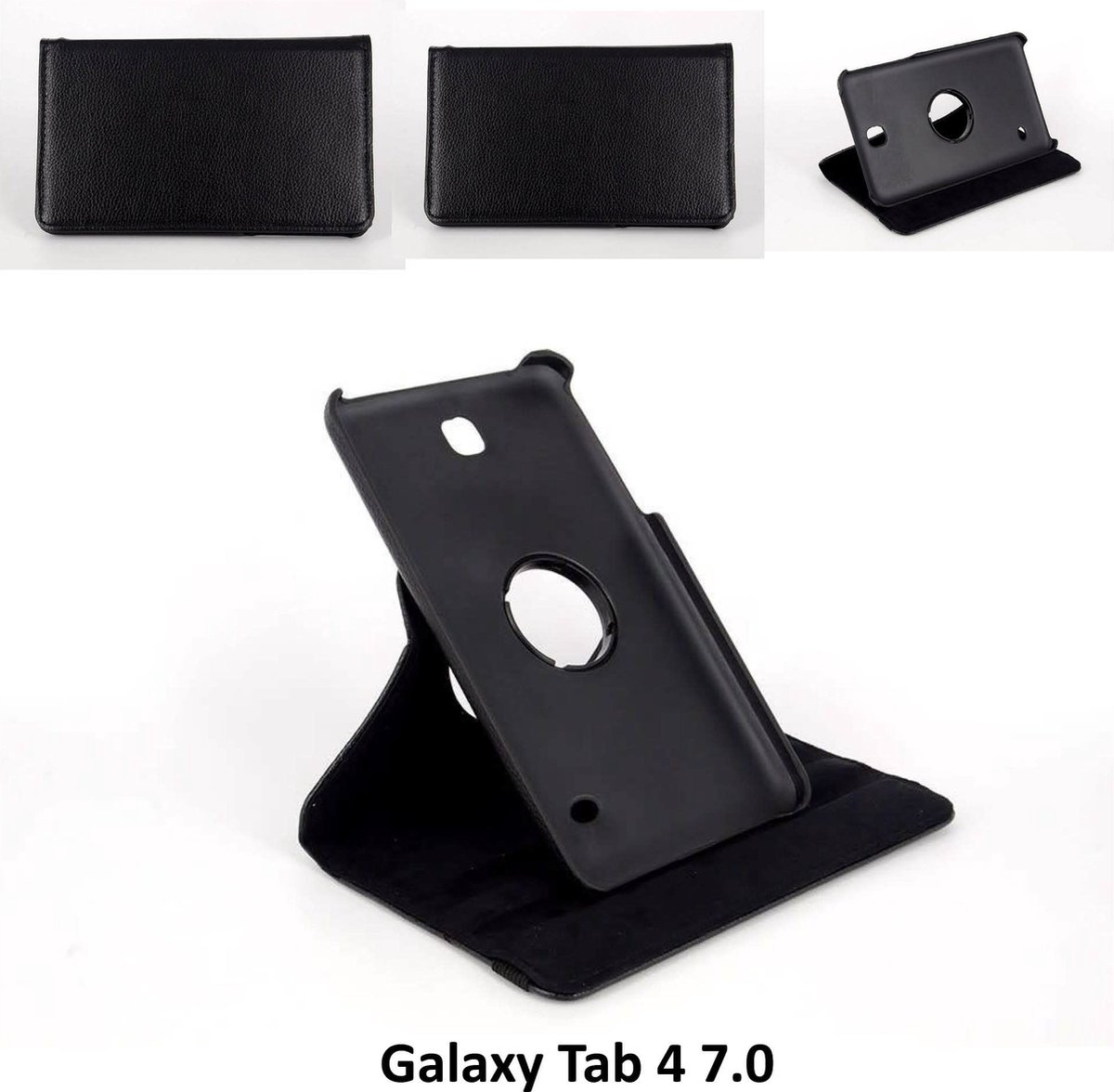 Samsung Galaxy Tab 4 7.0 Draaibare tablethoes Zwart voor bescherming van tablet