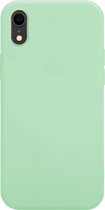 Coverzs Pastel siliconen hoesje geschikt voor Apple iPhone Xr - optimale bescherming - silicone case - backcover - lichtgroen