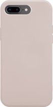 Coverzs Pastel siliconen hoesje geschikt voor Apple iPhone 7 / 8 Plus - optimale bescherming - silicone case - backcover - beige