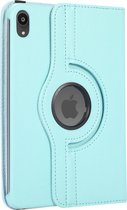 Case2go - Tablet hoes geschikt voor iPad Mini 6 (2021) - 8.3 Inch - Draaibare Book Case Cover - Licht Blauw