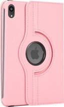Case2go - Tablet hoes geschikt voor iPad Mini 6 (2021) - 8.3 Inch - Draaibare Book Case Cover - Roze