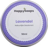 HappySoaps Natuurlijke Deodorant - Lavendel - Verzachtend, Kalmerend en Verzorgend - 100% Plasticvrij, Vegan & Natuurlijk - 50gr