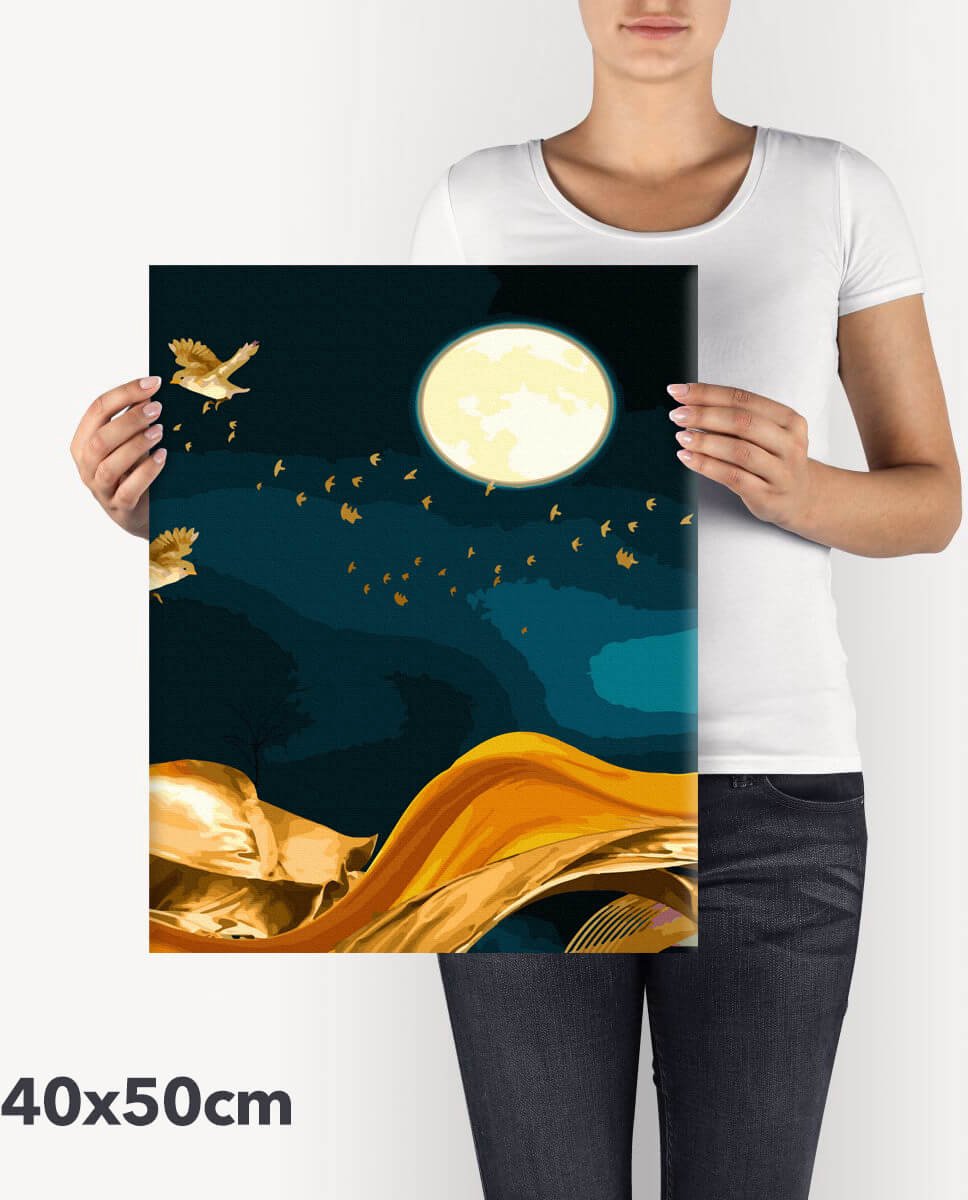 Schilderen Op Nummer VolwassenenDrieluik DIY Paint By Number Compleet Hobby Pakket 3 luik op Frame met Vernis - ®Arty Bee - Miraculous 3x 40x50cm — afbeelding 9