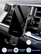 Safecall - I26 - Phone Holder - Auto - Telefoonhouder - Ventilatierooster - Zwart Spiegelglans - Autohouder - 360° Rotatie - Auto Accessories
