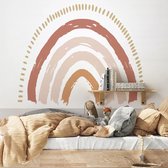 Merkloos - muursticker - fun life regenboog - wanddecoratie - kinderkamer inspiratie
