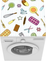 Wasmachine beschermer mat - Bakken - Cake - Patroon - Breedte 60 cm x hoogte 60 cm
