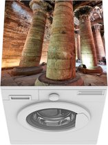 Wasmachine beschermer mat - Zuilen in de tempel van Horus - Breedte 60 cm x hoogte 60 cm