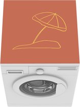 Wasmachine beschermer mat - Zomer - Parasol - Pastel - Breedte 60 cm x hoogte 60 cm