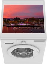 Wasmachine beschermer mat - Haven - Nacht - Australië - Breedte 55 cm x hoogte 45 cm