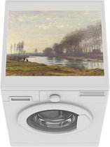 Wasmachine beschermer mat - The small arm of the Seine at Argenteuil - Schilderij van Claude Monet - Breedte 55 cm x hoogte 45 cm