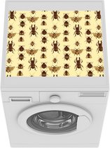 Wasmachine beschermer mat - Retro - Insecten - Bij - Patroon - Breedte 55 cm x hoogte 45 cm