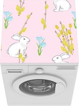 Wasmachine beschermer mat - Paashaas - Patronen - Lente - Breedte 60 cm x hoogte 60 cm