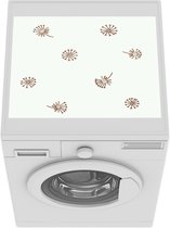 Wasmachine beschermer mat - Paardenbloem - Patronen - Bloemen - Minimalisme - Breedte 55 cm x hoogte 45 cm