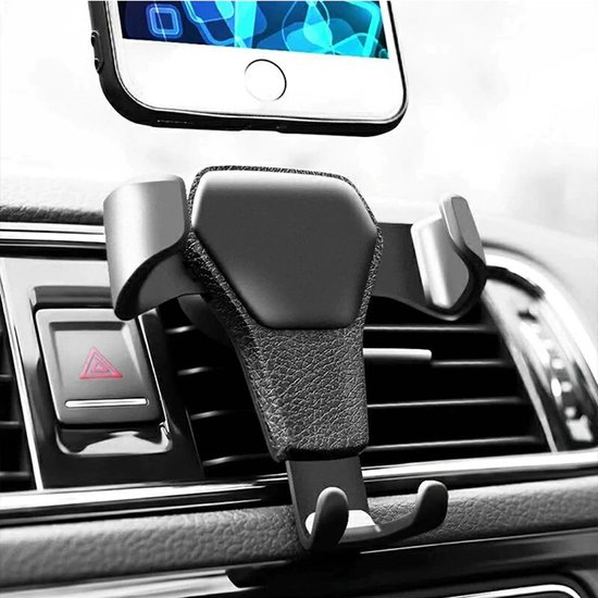Autohouder telefoon smartphone - Telefoon houder Auto ventilatie - Telefoonhouder auto - Auto accessoires - Horizontale ventilatie - Mobiele houder - GSM-houder - Universele houder