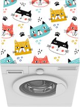 Wasmachine beschermer - Wasmachine mat - Jongens - Patronen - Katten - 60x60 cm - Droger beschermer