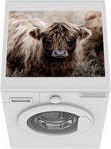 Wasmachine beschermer mat - Schotse hooglander - Koeien - Bruin - Breedte 55 cm x hoogte 45 cm