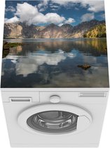 Wasmachine beschermer mat - Reflectie van het berglandschap in het Nationaal Park Gunung Rinjani op Lombok - Breedte 60 cm x hoogte 60 cm