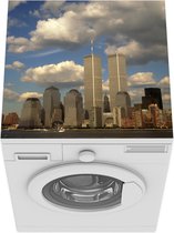 Wasmachine beschermer mat - Wolken omringen het World trade center in New York - Breedte 60 cm x hoogte 60 cm
