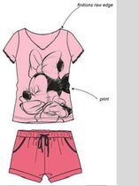 Disney dames shortama Minnie Mouse / volwassenen, licht roze, maat M