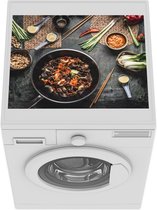 Wasmachine beschermer mat - Wokpan in een Aziatische keuken - Breedte 55 cm x hoogte 45 cm