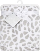 Babytown - Baby Fleece Dekentje - Giraffe - Grijs-Wit - 75x90 cm