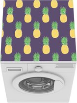 Wasmachine beschermer mat - Ananas - Patronen - Paars - Breedte 60 cm x hoogte 60 cm