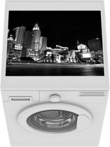 Wasmachine beschermer mat - De strip van Las Vegas - Verenigde Staten - zwart wit - Breedte 55 cm x hoogte 45 cm