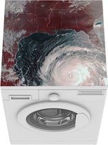 Wasmachine beschermer mat - Satellietbeeld van een orkaan in Mexico - Breedte 60 cm x hoogte 60 cm