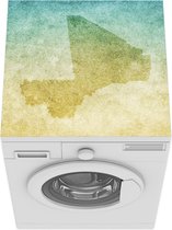 Wasmachine beschermer mat - Illustratie van Mali op een grunge canvas textuur - Breedte 60 cm x hoogte 60 cm