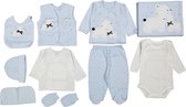 Coffret cadeau de vêtements pour bébé nouveau-né 10 pièces dans une jolie boîte cadeau - Coffret cadeau - Cadeau de maternité - Baby shower - Vêtements pour bébé - 0-3 mois