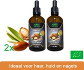 Natuurlijke arganolie puur 2x 100ml moroccanoil - biologisch & puur olie voor haar, gezicht en huid omega 3