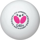 Butterfly Tafeltennisballen 3* Competitie 40+ - Wit - Pack van 3 ballen