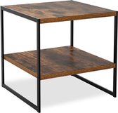 Bijzettafel - Nachtkastje - Industrieel - Vintage - Vierkant