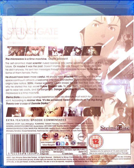 Steins Gate 0 - Intégrale (Série TV + OAV) - Collector - DVD