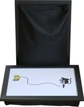 L-line by Jis Laptray, Schoottafel, Schootkussen, Laptoptafel, Dienblad met kussen Banksy Monkey Bomb - 43 x 32,5 cm