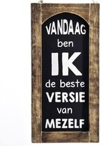 Tekstbord / Wandbord /  Vandaag ben ik / Verjaardag / Cadeau / Woondecoratie / zwart / 40 x 20 cm