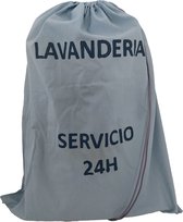 Katoenen waszak -XL - met trekkoord - Lavanderia 24H-Petrol Grey