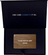 Chipped Card - Custom Walnut Eco Card - Gepersonaliseerd & Digitaal visitekaartje met NFC - Deel je gegevens contactloos met een Smart Business Card