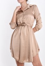 Boho zijde maxi jurk met spaghetti bandjes - elastische buste - broderie en volants - kleur ROZE- maat 38