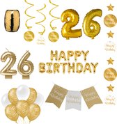 26 jaar Verjaardag Versiering pakket Gold
