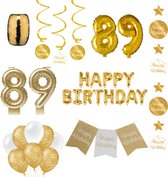 89 jaar Verjaardag Versiering pakket Gold