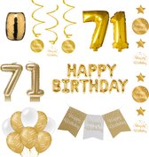 71 jaar Verjaardag Versiering pakket Gold