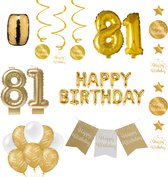 81 jaar Verjaardag Versiering pakket Gold