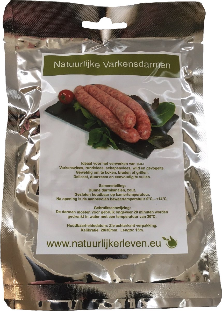 Natuurlijke darmen (varken) inclusief recept- varkensdarmen - worst maken
