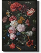 Walljar - De Heem - Stilleven Met Bloemen - Muurdecoratie - Canvas schilderij