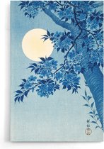 Walljar - Ohara Koson - Blossoming Cherry On A Moonlight Night - Muurdecoratie - Poster