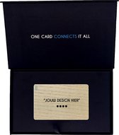 Chipped Card - Custom White Oak Eco Card - Gepersonaliseerd & Digitaal visitekaartje met NFC - Deel je gegevens contactloos met een Smart Business Card