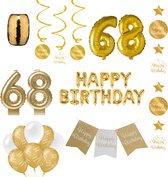 68 jaar Verjaardag Versiering pakket Gold