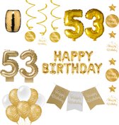53 jaar Verjaardag Versiering pakket Gold